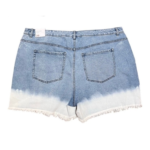 Lane Bryant Ombré Mid Rise Girlfriend Shorts Flex Magic Waistband Size 26 NWT - Picture 4 of 11
